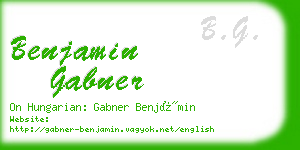 benjamin gabner business card
